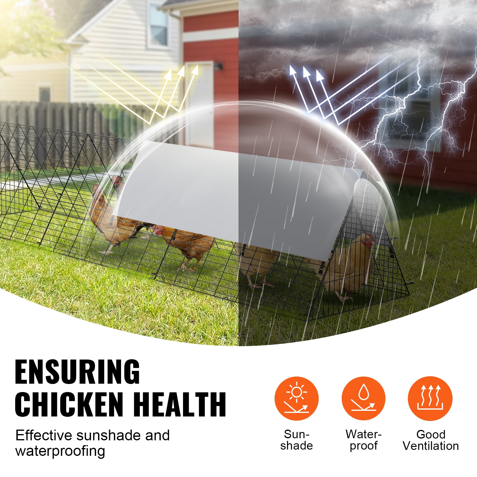 Chicken Tunnels For Yard Portable Run For Chickens Ducks Rabbits_voghion.com